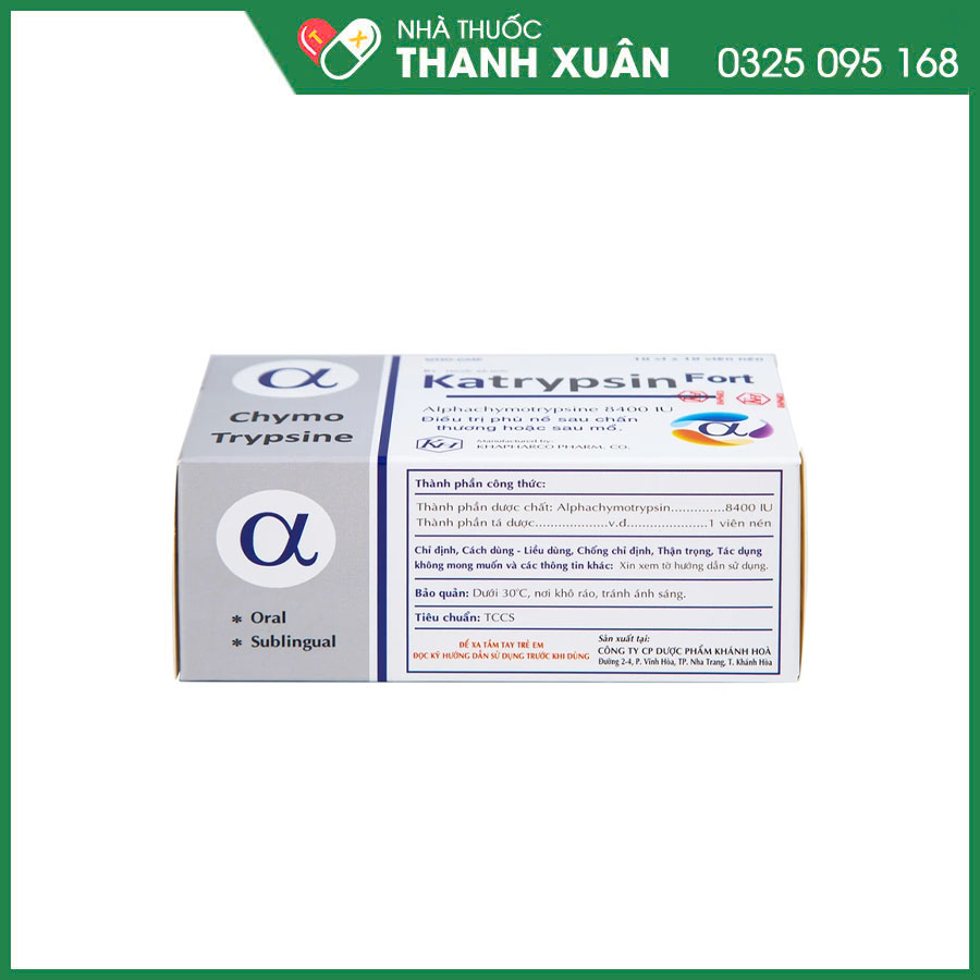 Katrypsin Fort điều trị phù nề sau chấn thương, phẫu thuật, bỏng